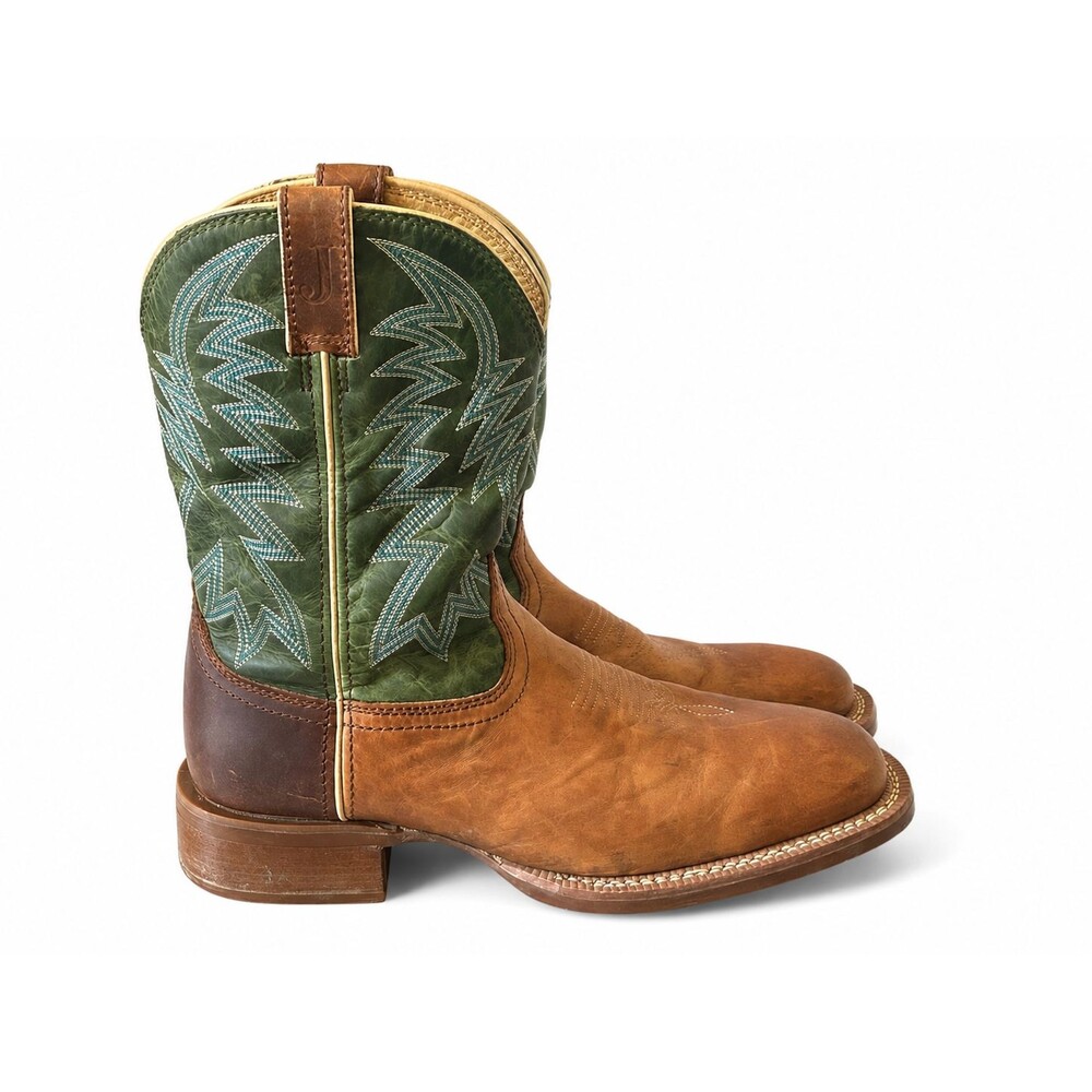 Justin Big Bucks 11-Inch Western Boots Size 10D Leather Frontier Collection Work